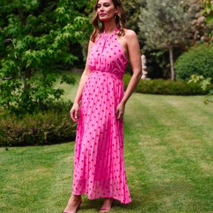 Vestido Halter Lunares