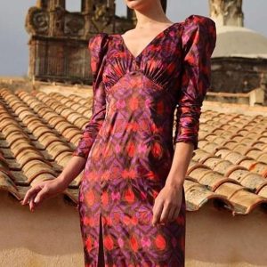 Vestido Agnes estampado caldera