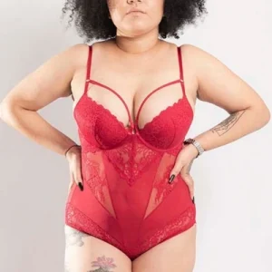 Body Lía Vinotinto de Encaje