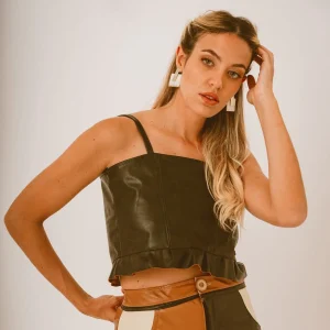 Backless Leather Top