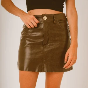 Basic Leather Skirt