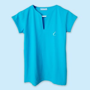 Camiseta cuello pico turquesa Cosa de ángeles -Mujer