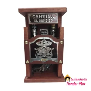 Set Licorera Tequilera Pistola Cantina
