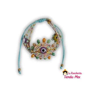 Pulsera De Hilo Chaquira Ojo Turco