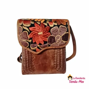 Bandolera De Piel Bordada