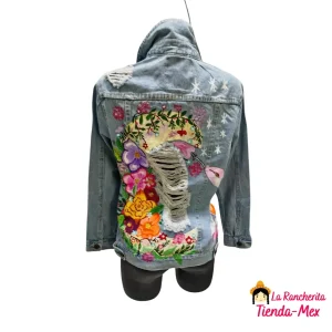 Chamarra de Mezclilla Pintada a Mano
