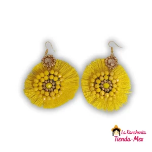 Aretes De Cristal Flor de Sol
