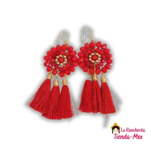 Aretes De Cristal Pompones del Sol