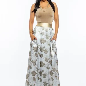 Falda larga estampada Norina