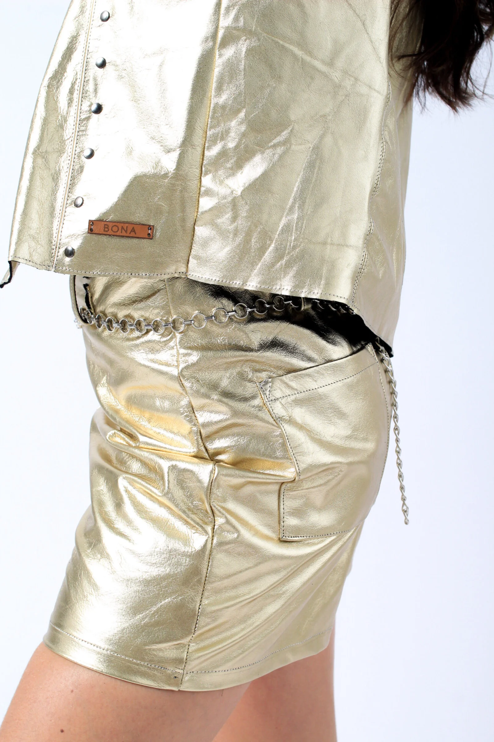 Chain Leather Short - Imagen 2