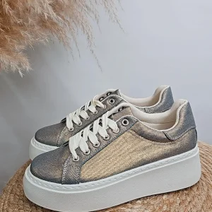 ZAPATILLA DE PLATAFORMA METALIZADA