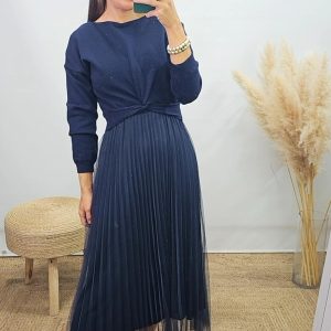 VESTIDO LARGO TUL AZUL MARINO