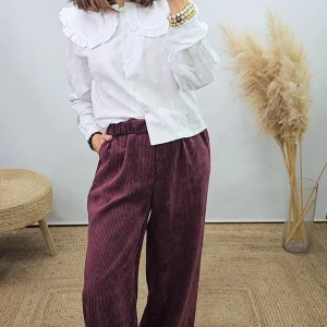 PANTALÓN ANCHO PANA BURDEOS