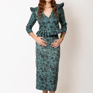 Conjunto Amelia estampado verde