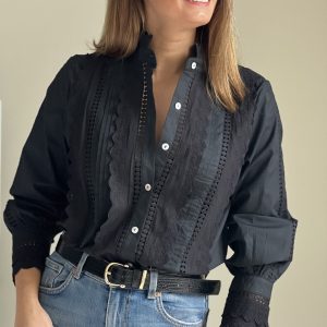 Camisa Negra Calados