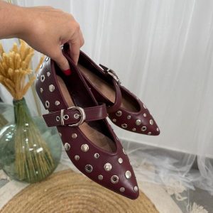 Bailarinas Tachas Burdeos