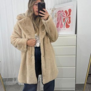 Abrigo Pelo Beige