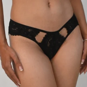 Panty de Encaje tipo Brasilera Lujuria Negra