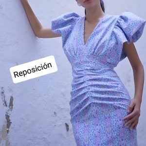 Vestido Nikita estampado celeste