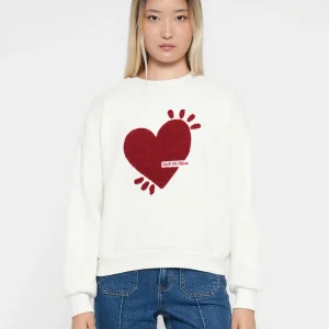 SUDADERA BLANCA CORAZON ONLY