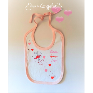 Babero Amor, amore, love «Cuori»