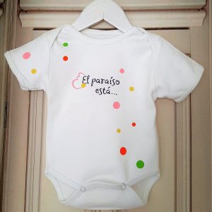 Body blanco m/c «El paraíso…» Bebé