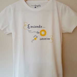 Camiseta algodón orgánico «Enciende…tu sol interior»  – Mujer
