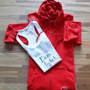 Conjunto Sudadera orgánica + camiseta tirantes «I am» -Mujer