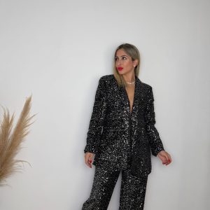 Conjunto lentejuela dos piezas