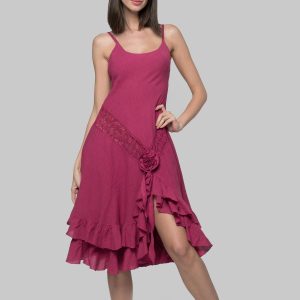 Vestido Midi Marta fucsia