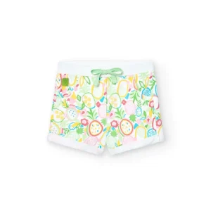 Pantalon corto niña con estanpado frutas