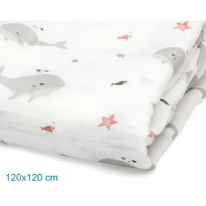 Muselina bambu 120×120 varios colores