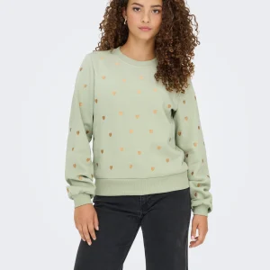 SUDADERA BEIGE CORAZONES