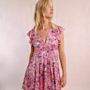 VESTIDO ROSA ESTAMPADO